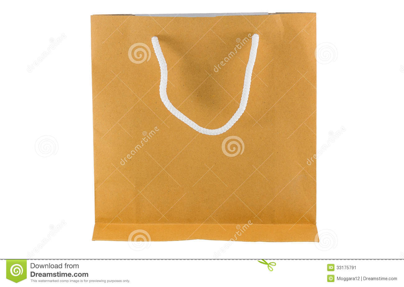 Paper Bag On White Background Stock Image   Image  33175791