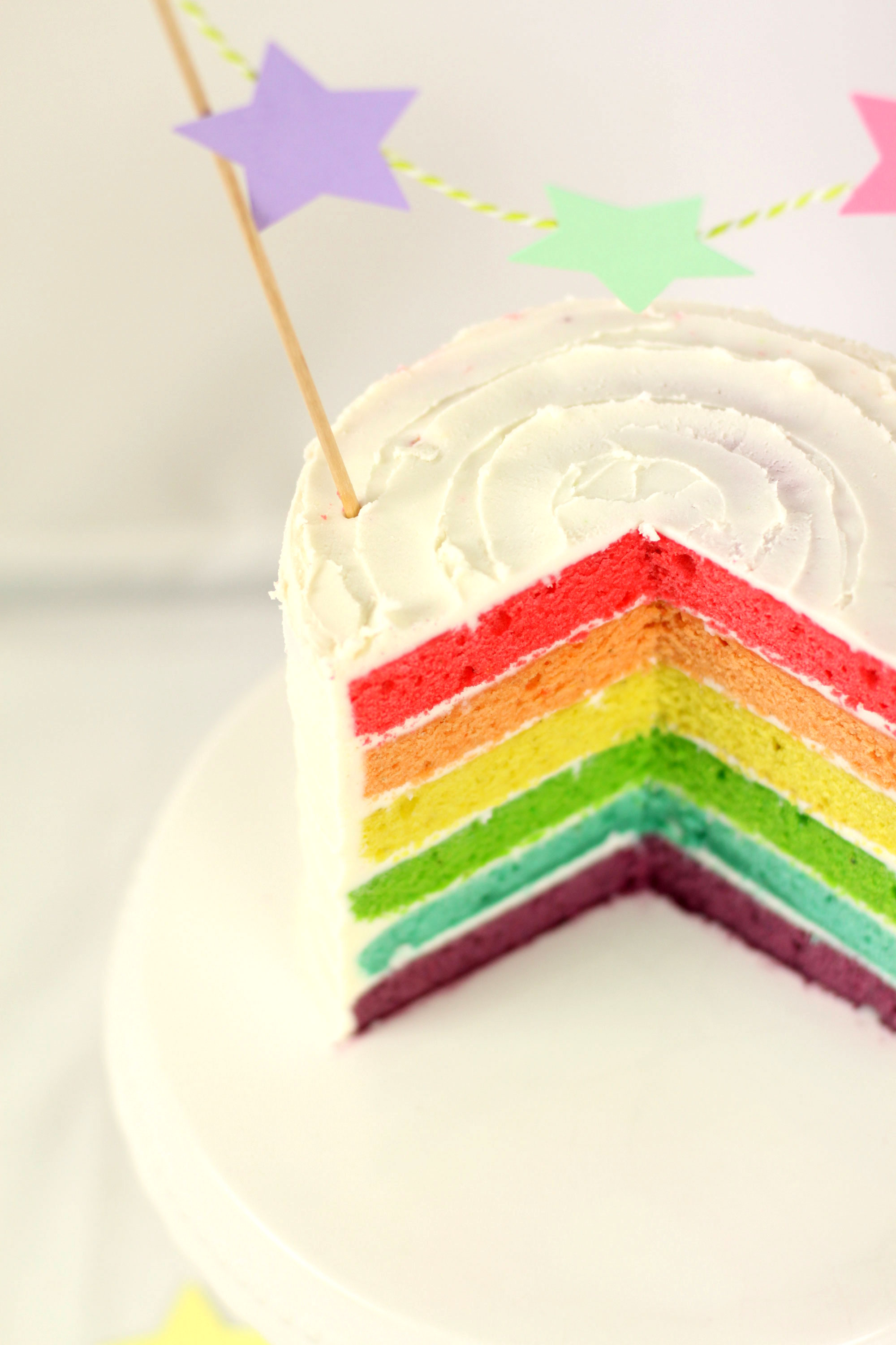 Rainbow Cake   Un Gateau Arc En Ciel   Recette Facile