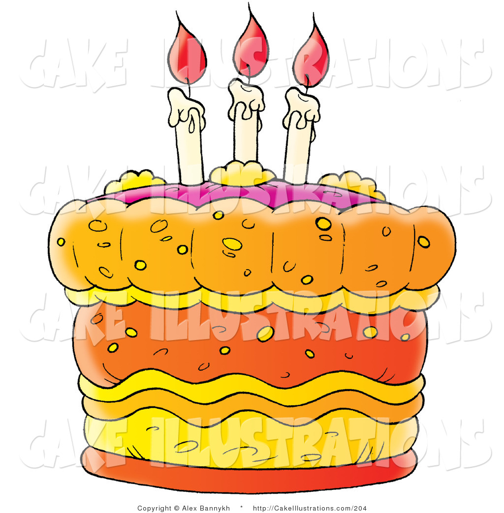 Red Birthday Cake Clip Art