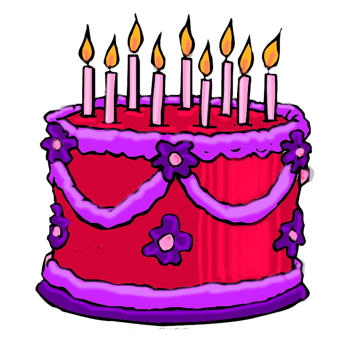 Red Birthday Cakes Clip Art Art Happy Birthday Cake