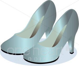 Satin Wedding Shoes Clipart   Bridal Accessories Clipart