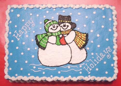 Simple Sheet Cake  All Buttercream Icing  Used Clip Art For The