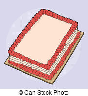 Square Cake Clip Art And Stock Illustrations  392 Square Cake Eps
