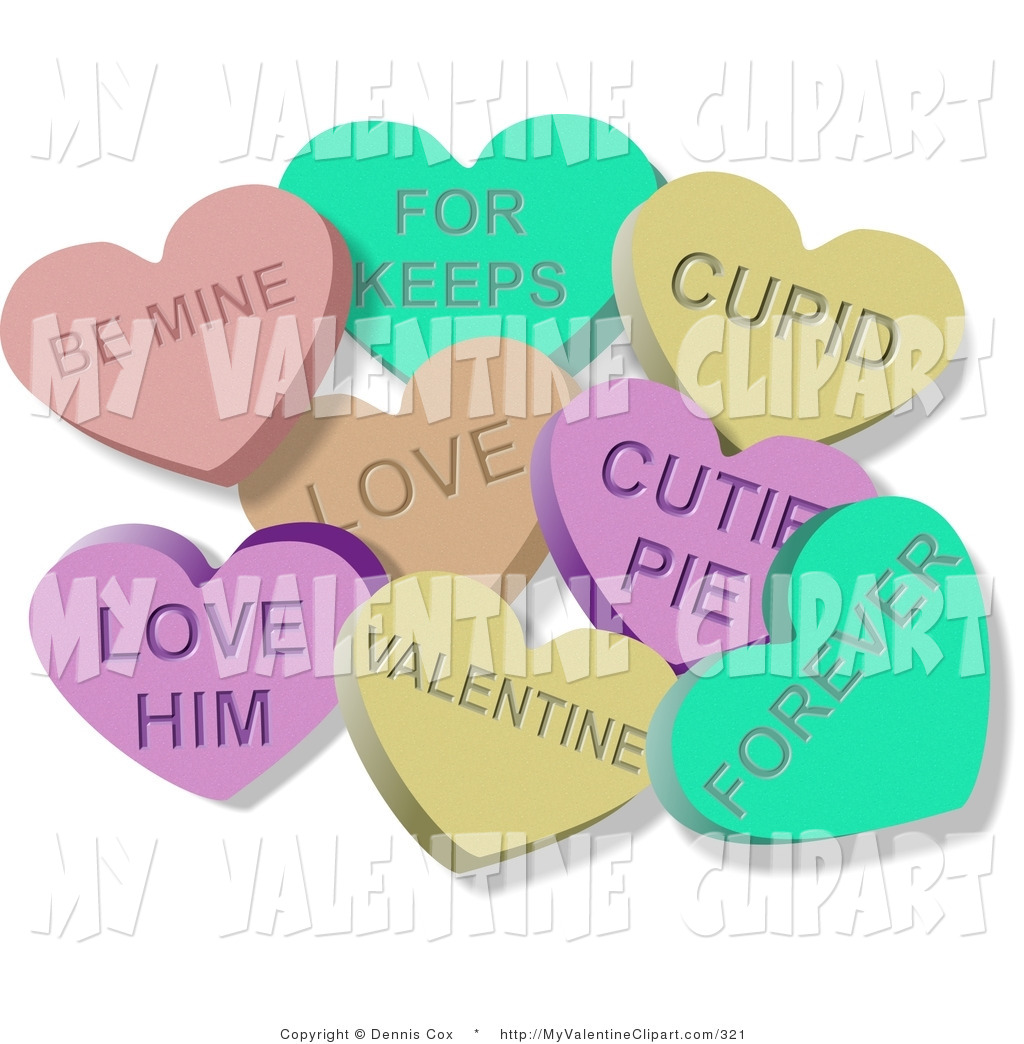 Valentine S Clipart Of Valentine Candy Hearts With Cute Sayings By    