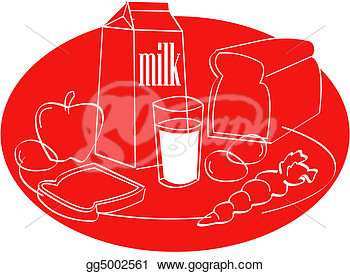 Vector Stock   Four Food Groups Clip Art  Stock Clip Art Gg5002561