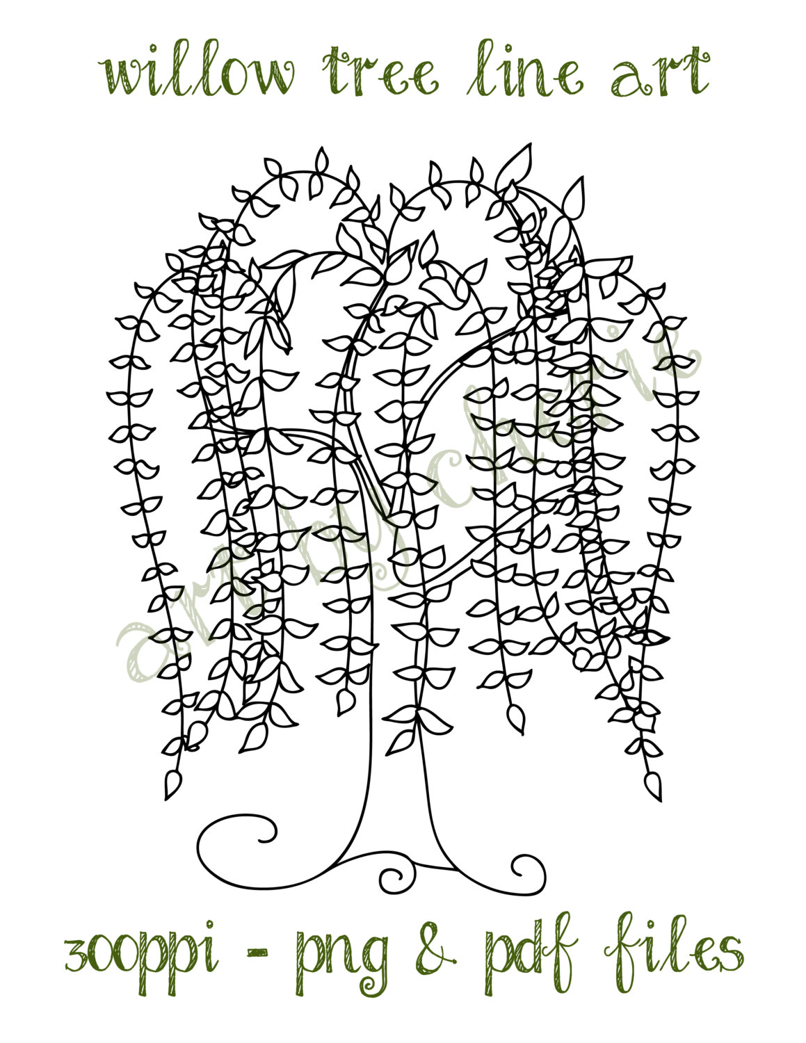 Weeping Willow Tree Silhouette Clip Art