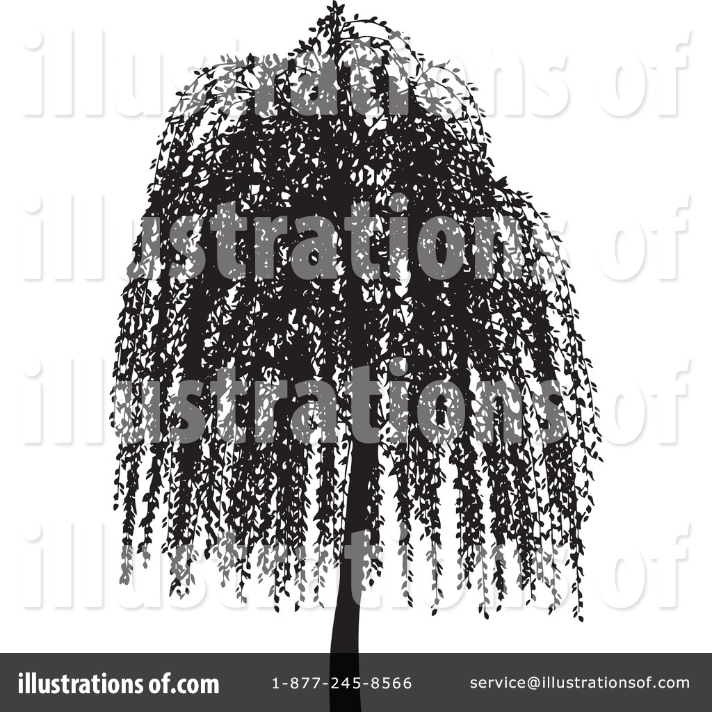 Weeping Willow Tree Silhouette Clip Art