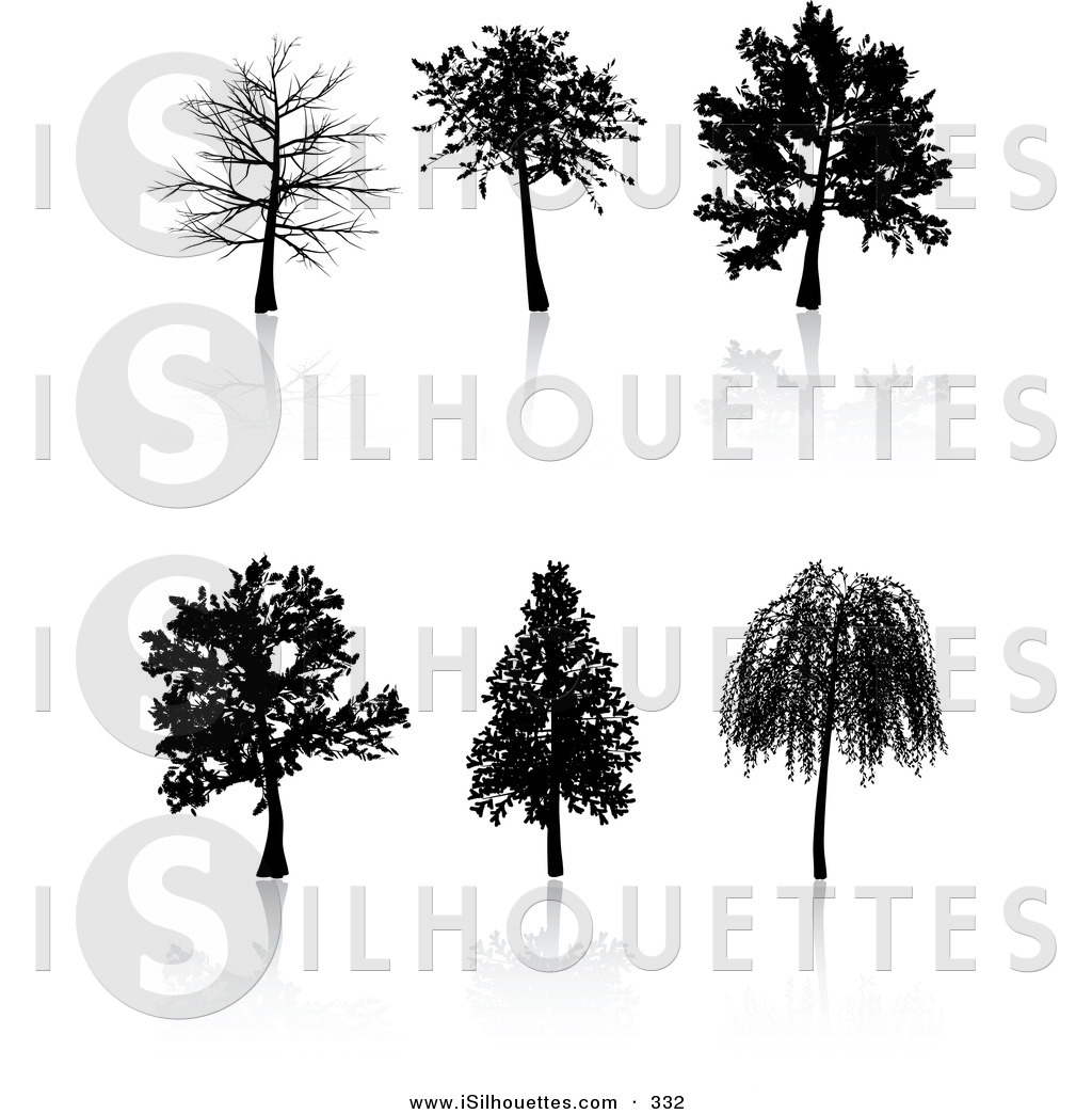 Willow Tree Silhouette Clip Art Tree Silhouette