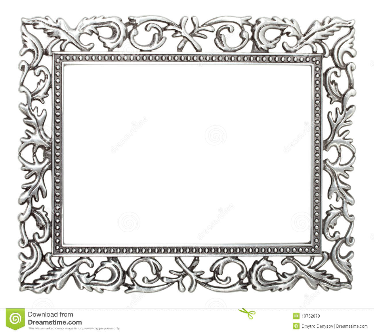 Wrought Iron Frame Isolated With Clipping Path 