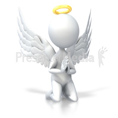 Angel Pray On Knees   Signs And Symbols   Great Clipart For