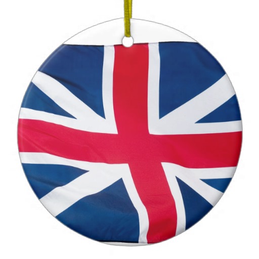British Flag Design Christmas Tree Ornaments   Zazzle