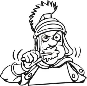 Brushing Teeth Clipart Black And White Black And White Roman Soldier    