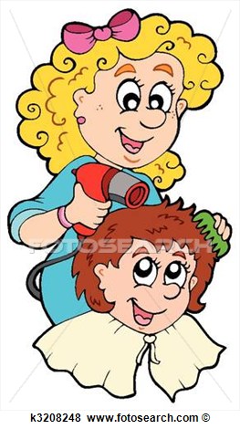 Clip Art   Cartoon Hair Stylist  Fotosearch   Search Clipart