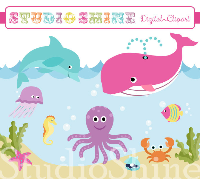 Digital Clipart Under The Sea Clip Art For By Studioshine