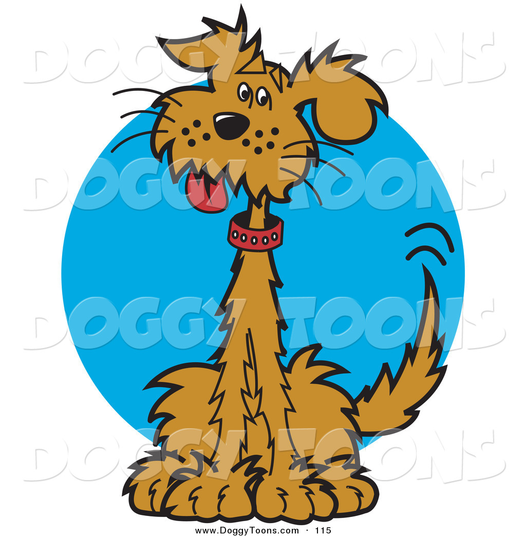 Doggy Clipart Of A Panting Dog Clip Art Of Friendly Brown Mutt Sitting    