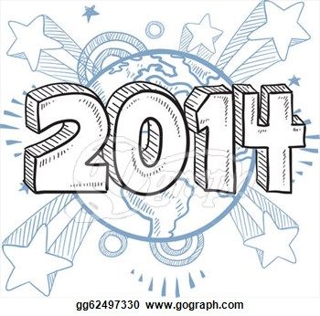 Eve   Stock Illustrations   2014 New Year S Eve Sketch  Stock Clipart
