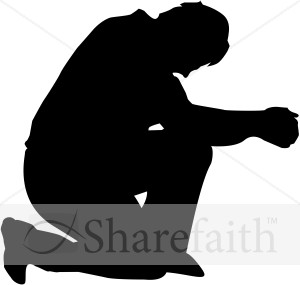 Humble Man In Prayer   Prayer Clipart