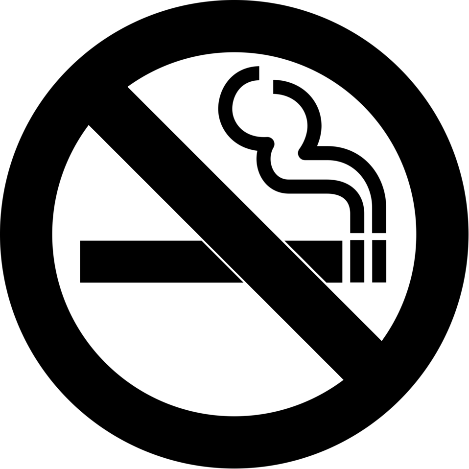 Illustration Of A Black And White No Smoking Symbol   Free Stock Photo