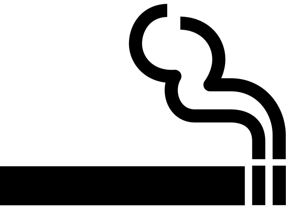 Illustration Of A Black And White Smoking Symbol   Free Stock Photo