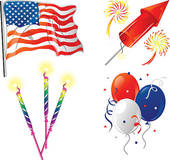 July Fourth Rocket Illustrations And Clipart
