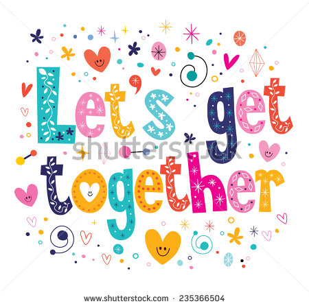 Let S Get Together   Stock Vector