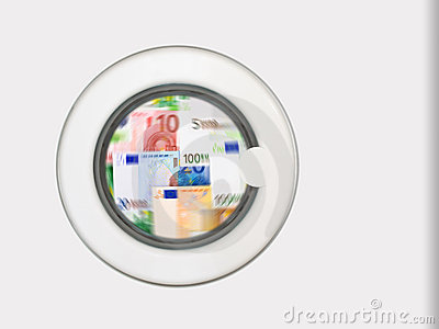 Money In Washing Machine Royalty Free Stock Photo   Image  16600635