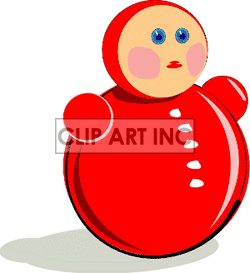 Red Rolly Polly Christmas Toy