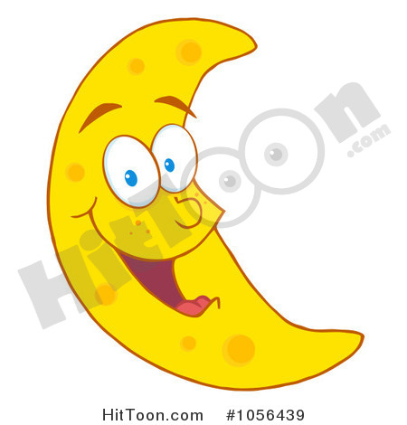Royalty Free Vector Clip Art Illustration Of A Happy Crescent Moon Jpg