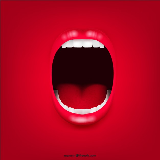 Scream Mouth Background Vector   Free Download