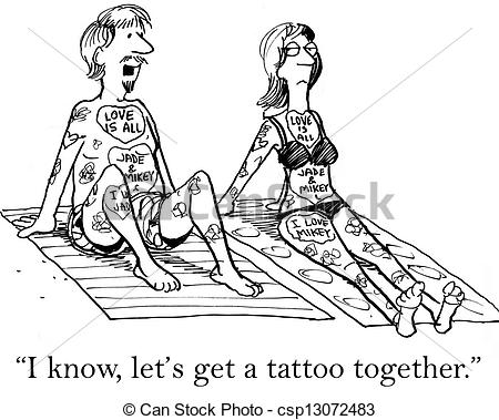 Stock De Ilustraciones   Let S Get Tattoo Together Change   Stock