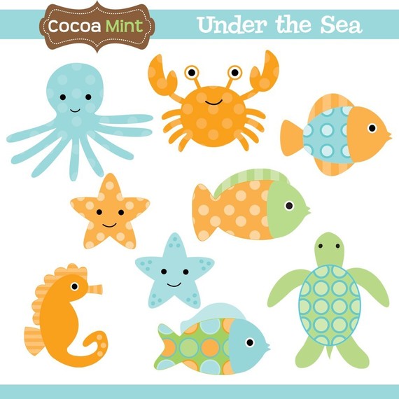 Under The Sea Clip Art By Cocoamint On Etsy