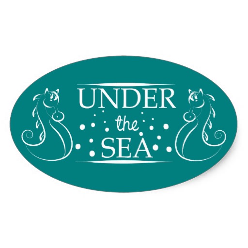 Under The Sea Oval Sticker