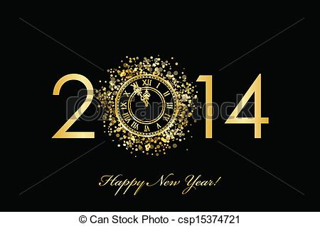 Vector 2014 Happy New Year Background    Csp15374721   Search Clipart