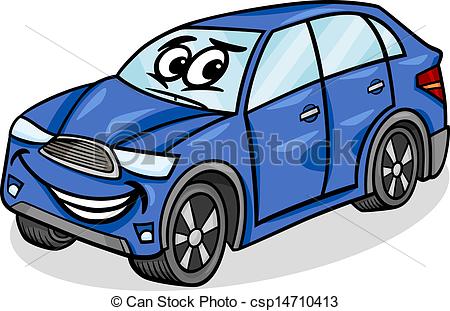 Vector Clip Art Of Suv Car Character Cartoon Illustration   Cartoon