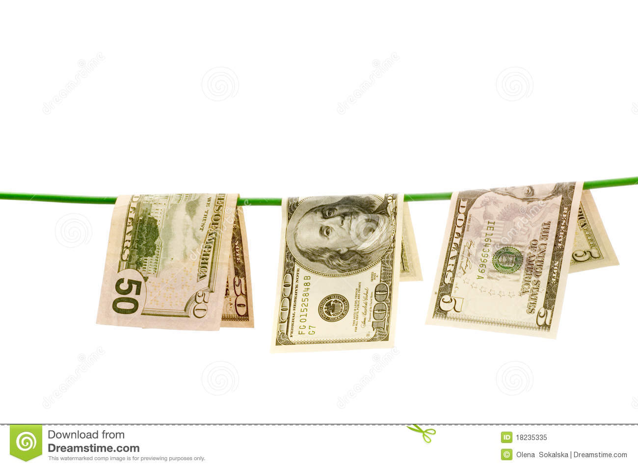 Washing Money Royalty Free Stock Photo   Image  18235335