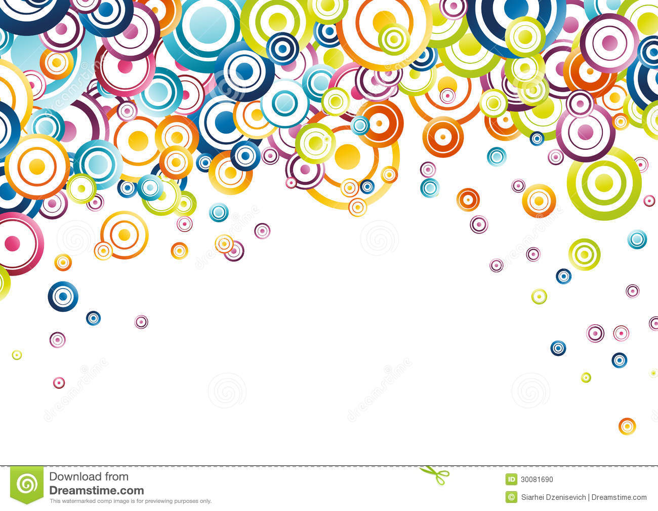 Abstract Background Full Of Rainbow Circles  Clip Art