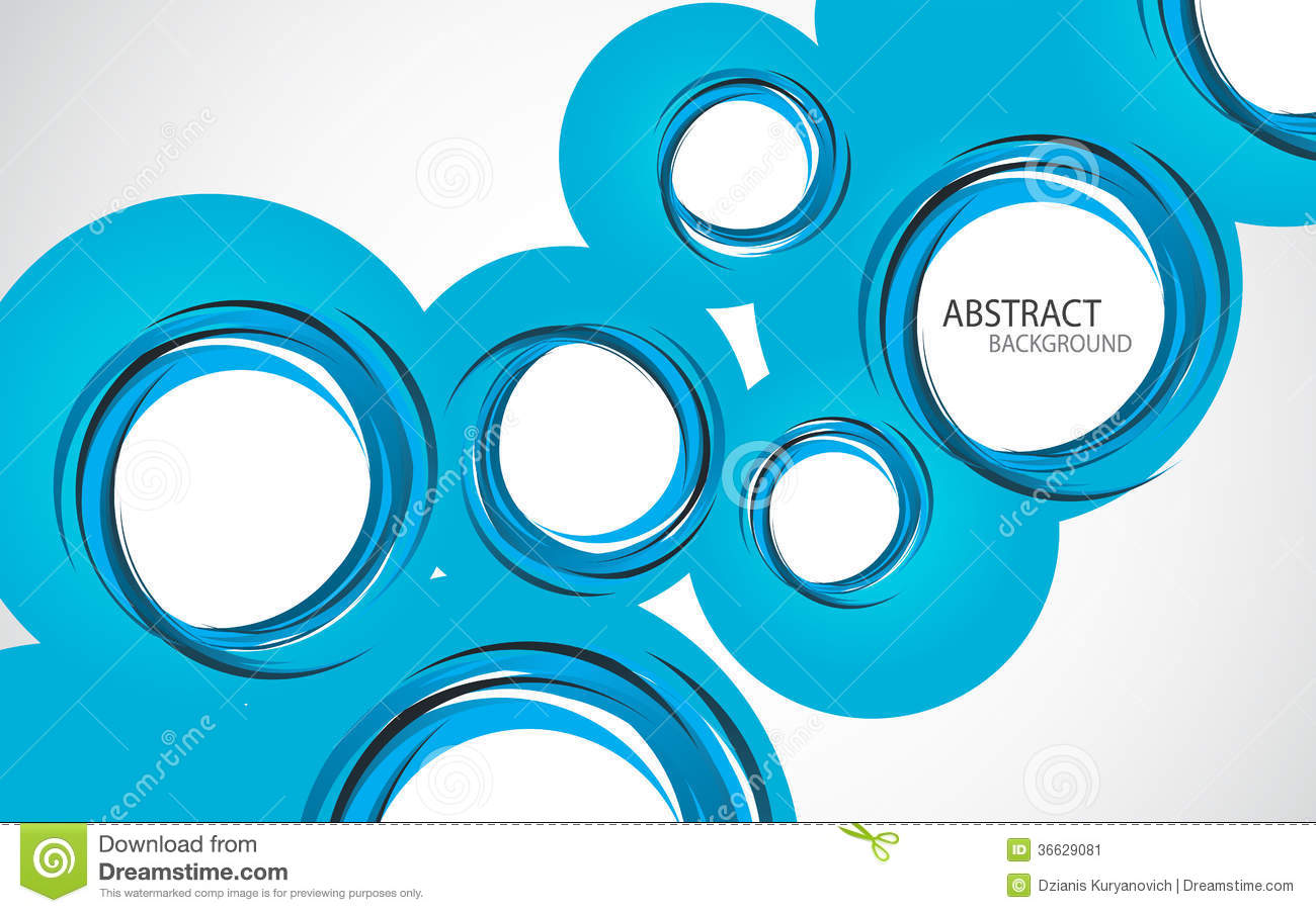 Abstract Background With Blue Circles  Clip Art