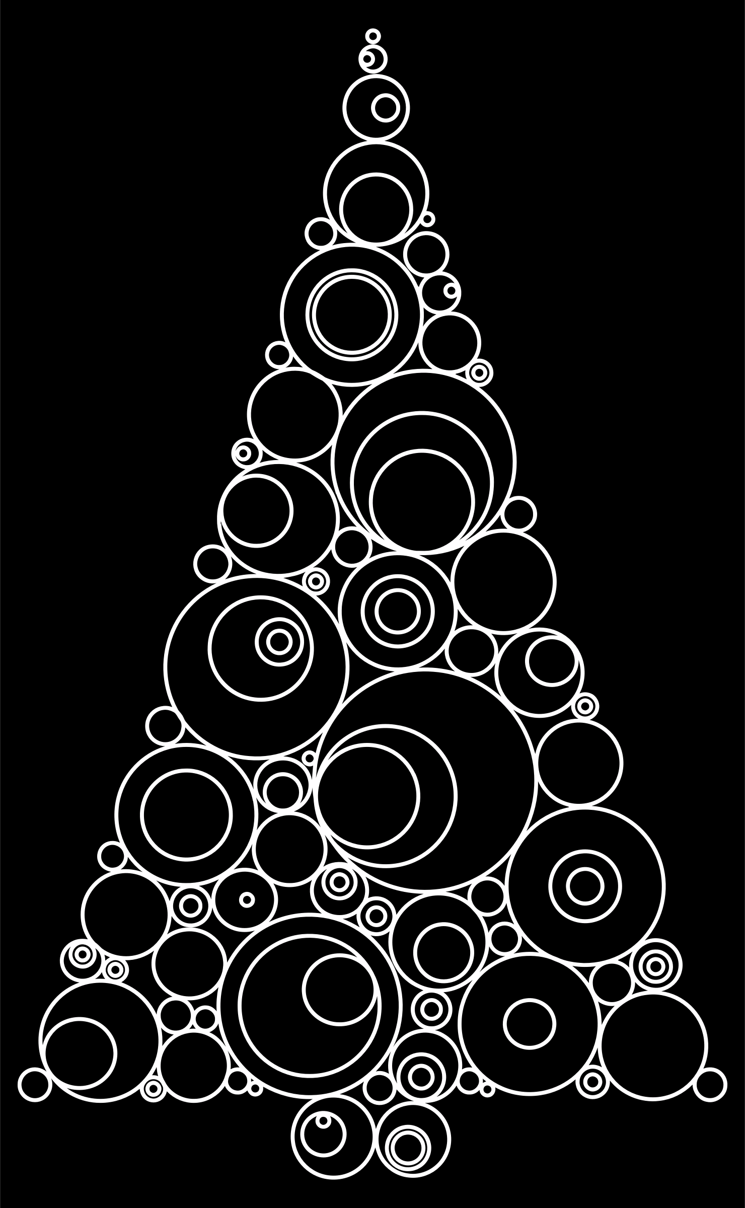 Abstract Circles Christmas Tree By Gdj