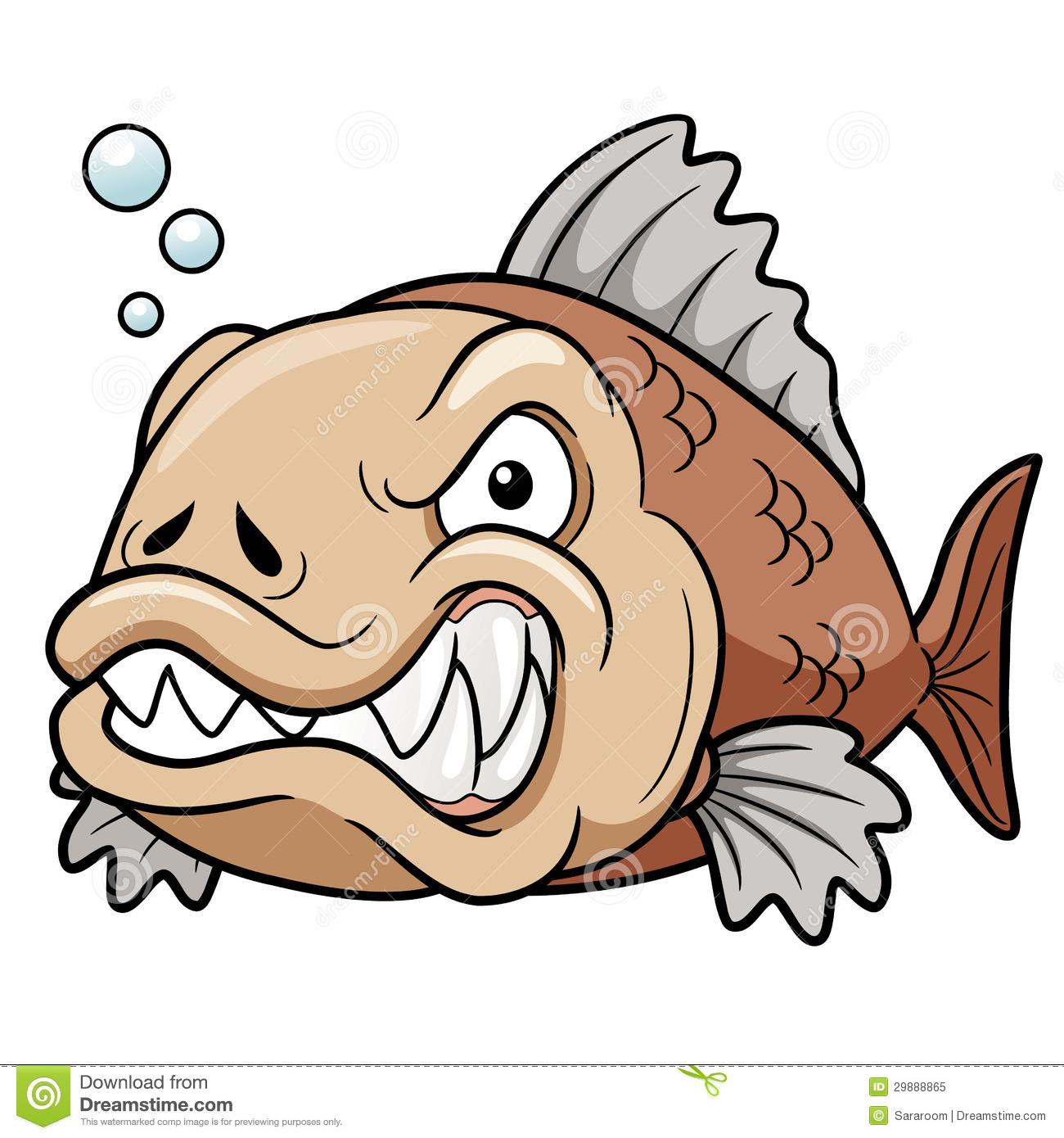 Angry Fish Cartoon Royalty Free Stock Photo   Image  29888865