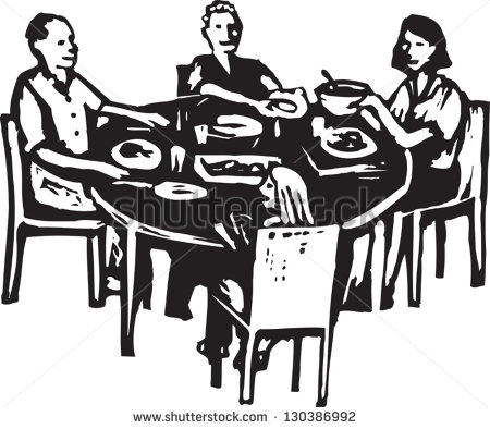 Black Family Eating Dinner Stock Photos Illustrations And Vector Art