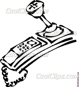 Car Phone By The Stick Shift Vector Clip Art