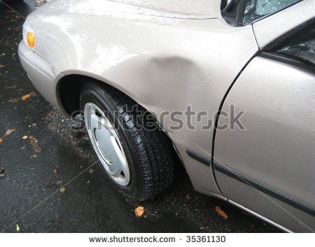 Car With Dent On Driver Side  Stock Photo 35361130   Shutterstock