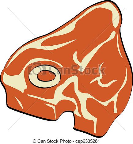 Clip Art Vecteur De Steak Meat Or Butchers T Bone Cut   Steak