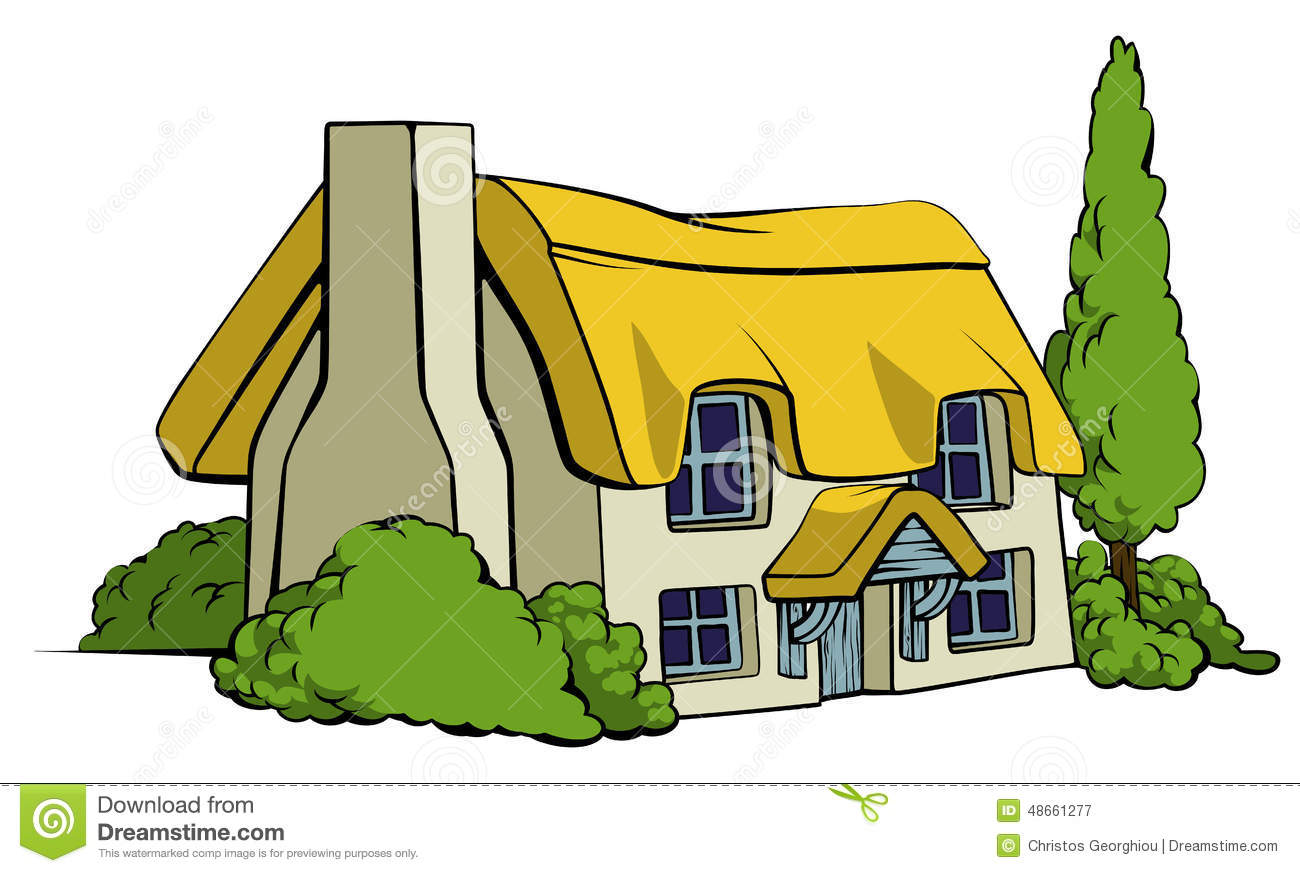 Country Cottage Or Farm House Stock Vector   Image  48661277