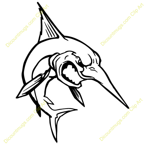 Free Angry Marlin Fish Clipart   Custom Clip Art