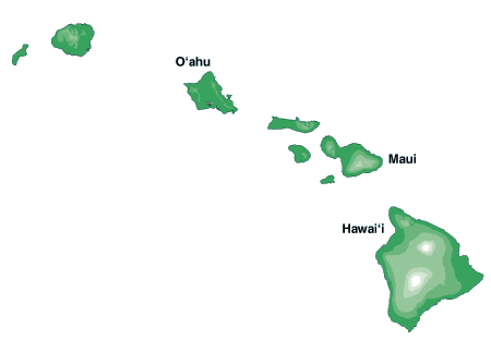 Hawaiian Island Chain Clip Art