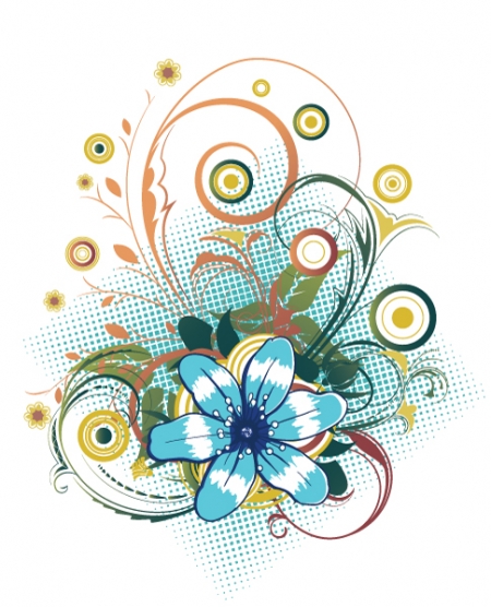 Home   Backgrounds   Vector Abstract Flower With Circles