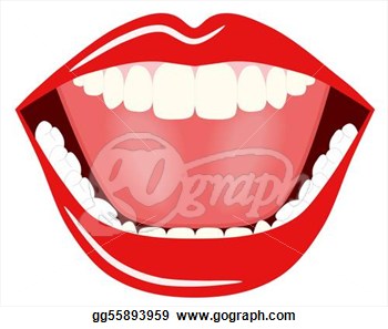 Illustration Of A Big Open Wide Mouth   Clip Art Gg55893959