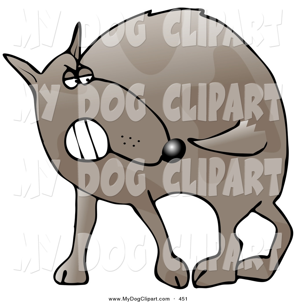 Larger Preview  Clip Art Of A Dog Angry At His Tail Running Around In    