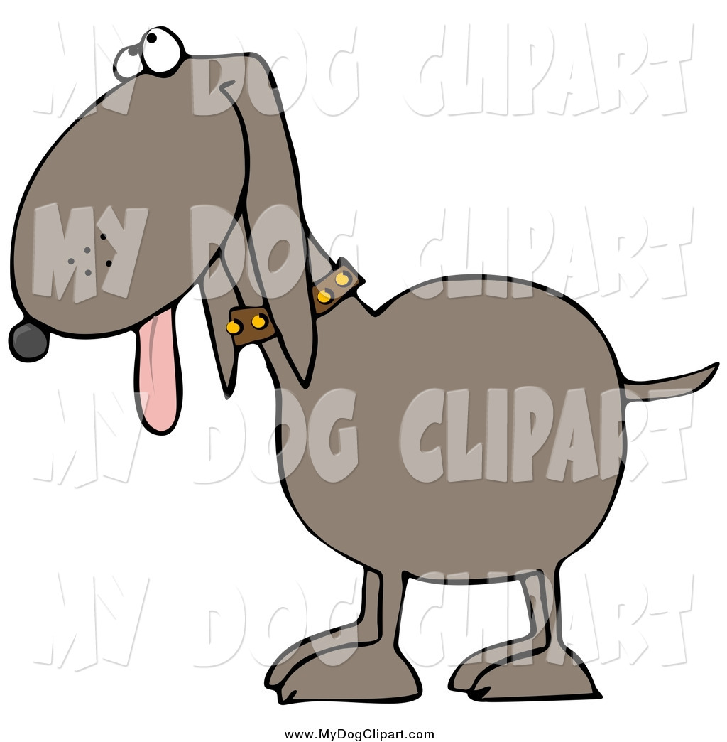 Larger Preview  Clip Art Of A Happy Brown Dog Hanging His Tongue Out    